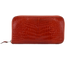 Hermes Azap Classique Wallet In Alligator Rouge De Coeur, front view